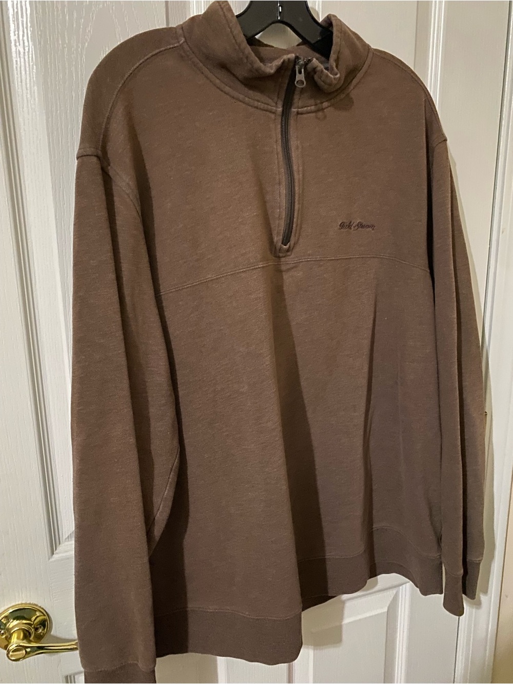 Field & Stream Brown Half-Zip Pullover Sweater